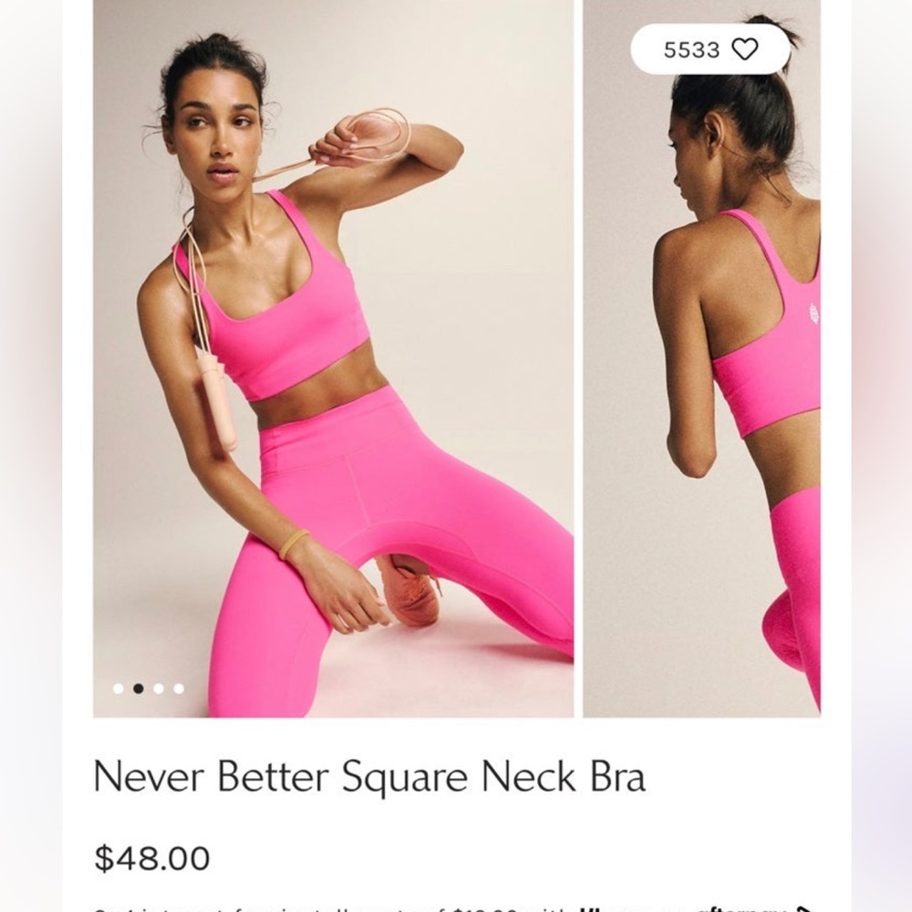 Free People / FP Movement Hot Pink Sports Bra in M